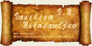 Vasilisa Milosavljev vizit kartica